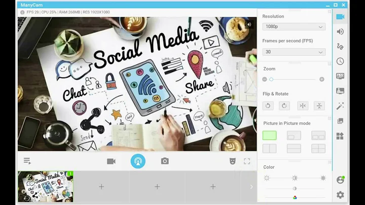 How to add a YouTube video within ManyCam