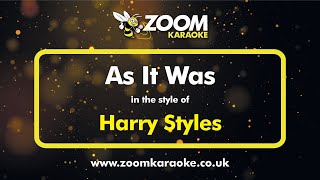 Video thumbnail of "Harry Styles - As It Was - Karaoke Version from Zoom Karaoke"