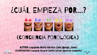 ¿Cuál empieza por...? CONCIENCIA FONOLÓGICA (vocales)_LOGOPEDIA