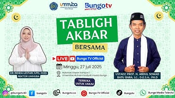 LIVE 🔴🔴 TABLIGH AKBAR - BERSAMA USTADZ ABDUL SOMAD 🔴🔴