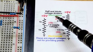 Fixed resistor voltage divider for half or thirds supply signals electronics tutorial
