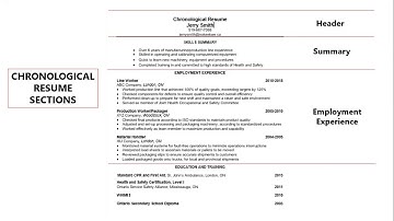 How to Write a Chronological Resume