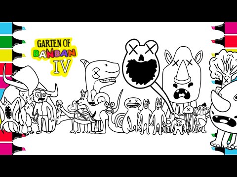 Garten Of Banban Chapter 4 New Coloring pages / Color All New Monsters /  Cartoon - On & On [NCS] -  in 2023