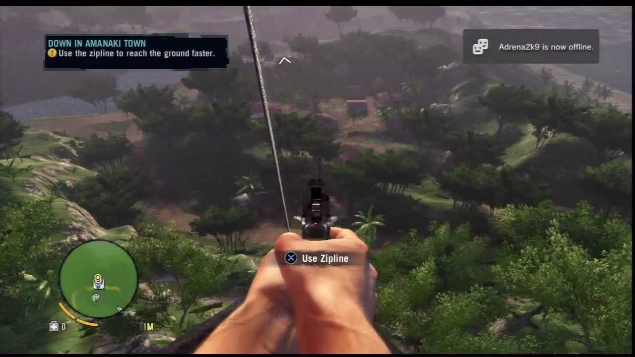 Far Cry 3 - Campaign, Enable First Radio Tower, Free Weapons Tutorial Snake, Zipline HD Gameplay PS3