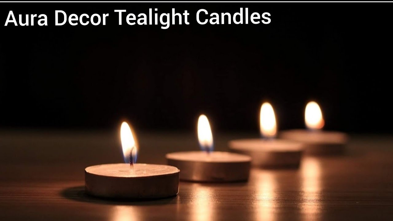 Auradecor Pack of 100 Unscented or Smokefree Tealight Candles
