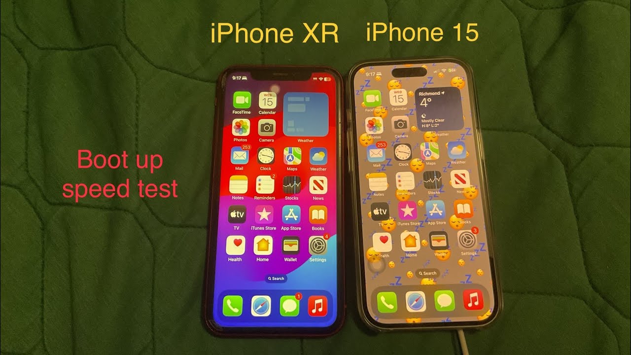 iPhone XR VS iPhone 15 boot up speed test - YouTube