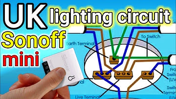 Sonoff mini in UK British lighting circuit (ceiling rose loop-in wiring) #ElectronicsCreators