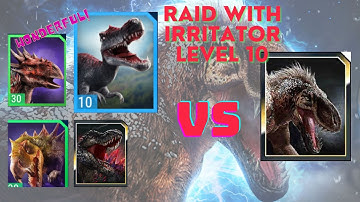 DEFEATED GORGOTREBAX with IRRITATOR Level 10 APEX  RAID BOSS (Jurassic World Alive)