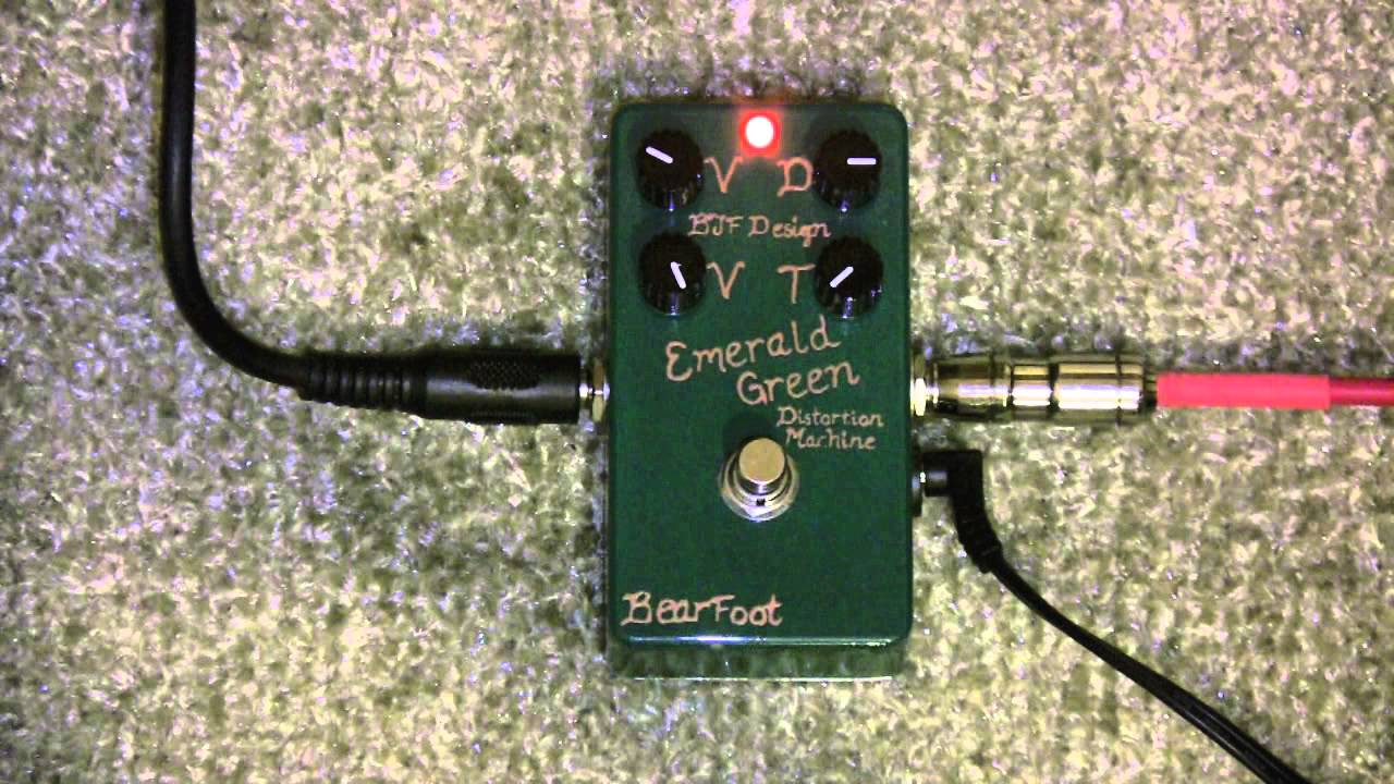 BJFE Bearfoot Emerald Green Distortion Machine Distortion Pedal