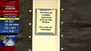Beaches are under a hurricane warning as Hurricane Dorian approaches.