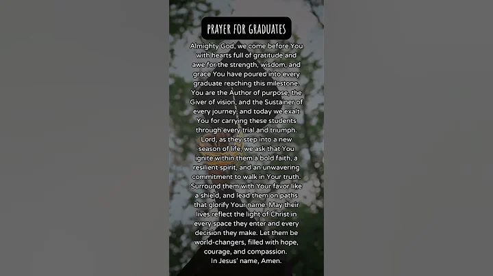 Prayer for All Graduates                          #prayer #graduation #classof2025 #christianshorts