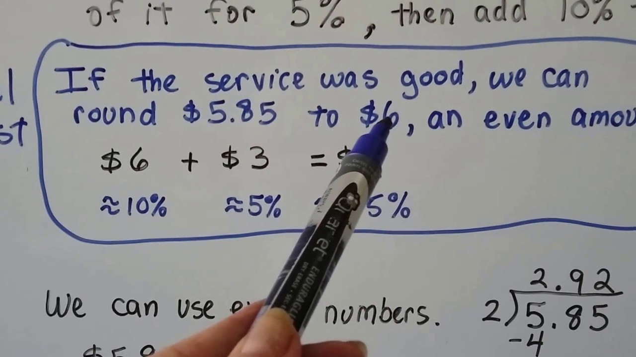 Figure out a Tip as a percentage