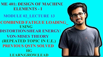 ME 401: DESIGN OF MACHINE ELEMENTS- I_MODULE 2_LECTURE 13_FATIGUE LOADING_DISTORTION THEORY_PROBLEM