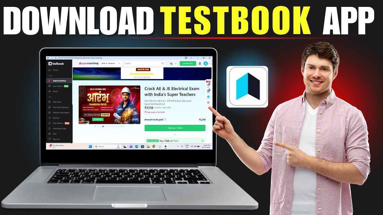 Testbook Desktop Laptop Me Testbook Kaise Use Kare | Laptop Me Testbook App Kaise ...