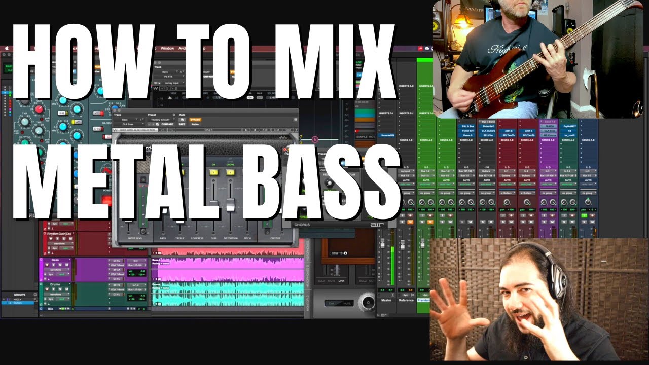 How to Record and Mix Metal Bass Guitar - Studio Production Tips - YouTube