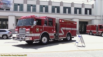 Beverly Hills Engine 1, Truck 4, Rescue 1, 2 & LAFD R58 Responding