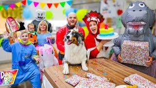 Halloween Surprise Birthday Party For Our Puppy! (Mystery Present!)