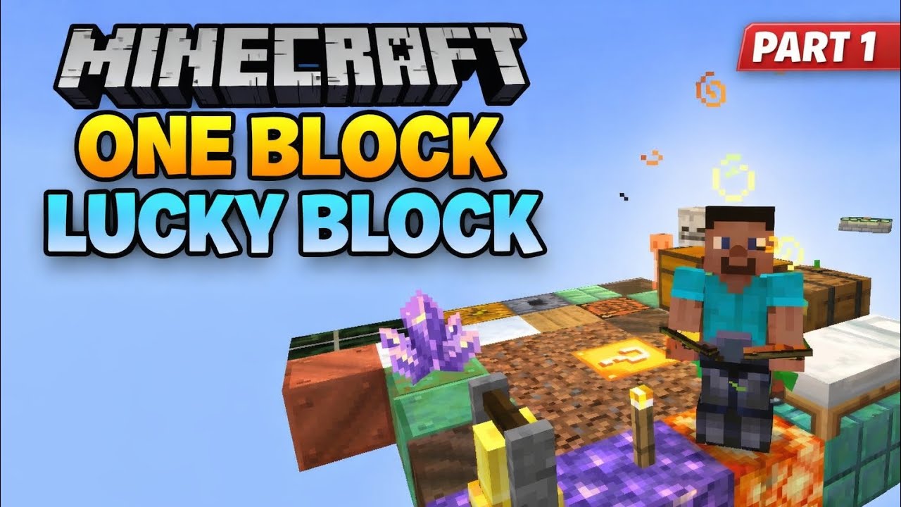 👉 “One Block Lucky Block Challenge 🔥 OP Loot ya Instant Death? Minecraft Part 1" 