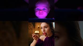 The baby likes the Purple song