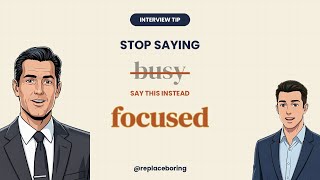 STOP SAY “BUSY” when you are actually “FOCUSED” 