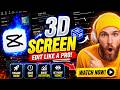 How to Create 3D Screen Movement Effect in CapCut | Capcut Tutorial
