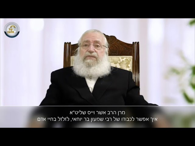 מרן הרב אשר וייס שליט"א - איך אפשר לכבודו של רבי שמעון בר יוחאי, לזלזל בחיי אדם