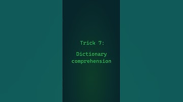 Python Dictionary Comprehension Trick #coding #programming #python #cleancode  #learnpython
