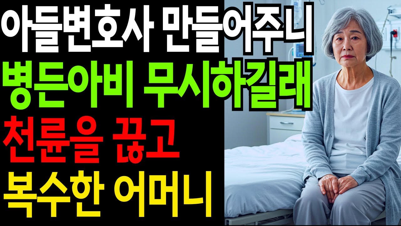 아들변호사 만들어주니 병든어미 무시하길래 천륜을 끊고 복수한 어머니 오디오북 | 노후 | 부모자식