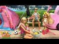 Barbie and Ken at Barbie’s Dream House Getting Ready for Camping Trip with Barbie’s Sister and Baby