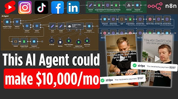 This AI Agent Creates Money Making Videos - on AutoPilot! (n8n NO-CODE tutorial)
