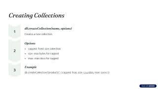 Managing Collections in MongoDB