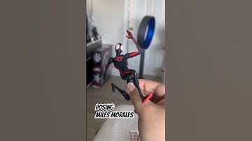 Posing w/ the SH Figuarts Miles Morales #acrossthespiderverse #milesmorales #spiderman #spiderverse