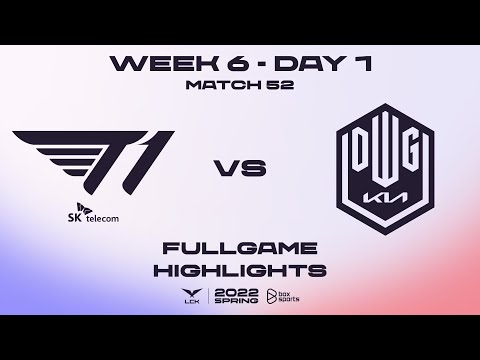 T1 vs DK Highlights ALL GAMES LCK Spring Split 2022 | W6D1 | T1 vs DWG KIA