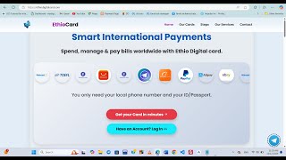 How to CREATE Mastercard in Ethiopia visa card