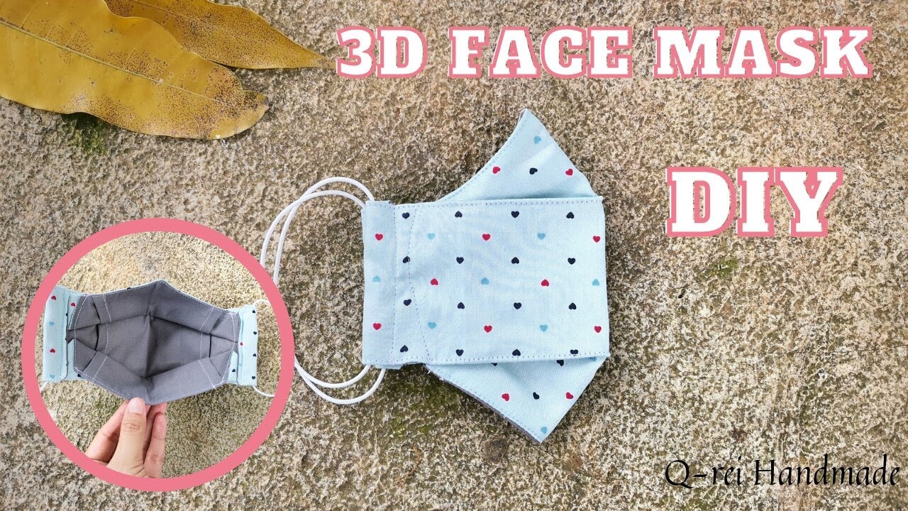 How To Make a 3D Mask With Filter Pocket Cara Membuat Masker Kain 3D
