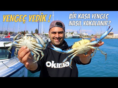 Mavi Yengeç Yakalayıp Yedik !! / En Kolay Pişirme Tarifi ( Blue Crab Catch & Cook )