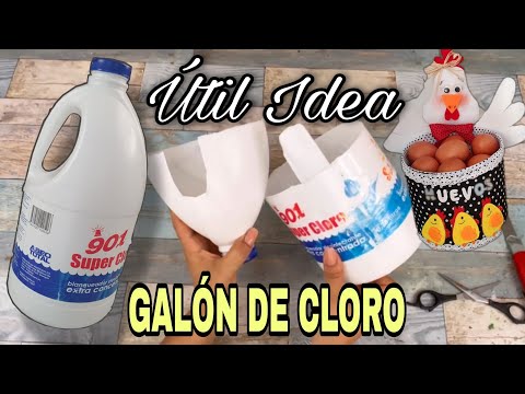 Útil y Funcional Idea con GALÓN DE CLORO Reciclado