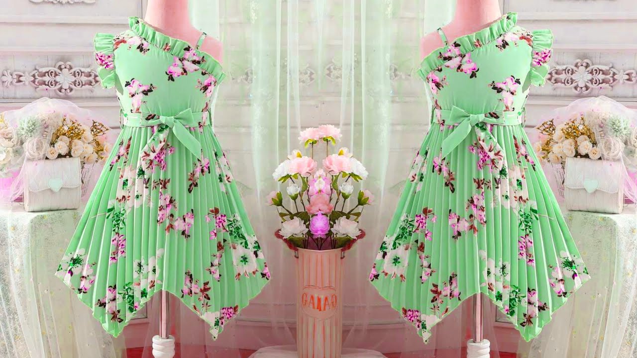 Beautiful and New Pattern One Shoulder Ruffle Handkerchief Belted Baby ...