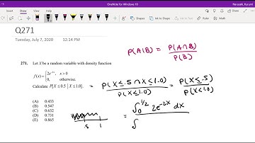 SOA Exam P Question 271 | Conditional Exponential Probability