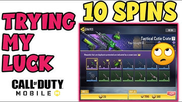 TRYING 10 SPINS ON TACTICAL CUTIE CRATE WEAPON SET BK57 GOING KAWAII CRATE OPENING CALL OF DUTY