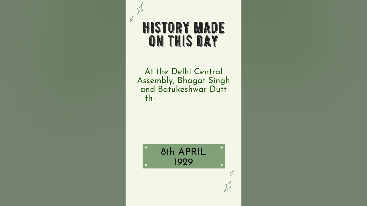 Today in History 8th April shorts YouTube