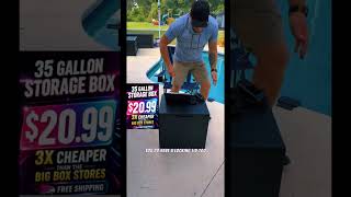 INTERGREAT Outdoor Storage Box 35 Gallon Patio Deck Box with Handles, Patio Storage Deck Boxes