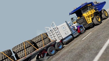 BeamNG Drive - How Much Damage Can Different Cars Do To Hirochi HT 55 Haul Truck