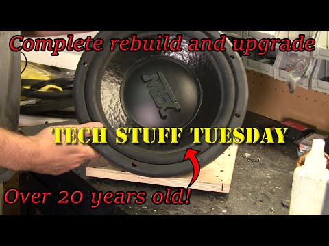 20+ year old MTX 7000 old school subwoofer rebuild - Tech Stuff Tuesday #MTX #oldschool #rebuild