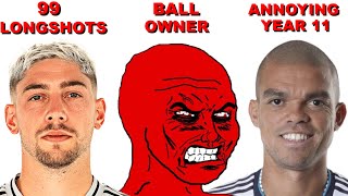 types of players in school football 3.