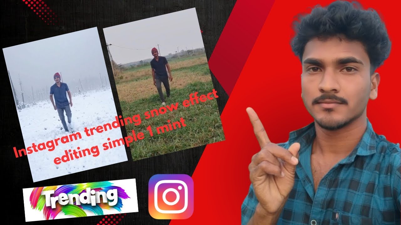 Instagram trending snow effect editing simple🤗 within 1 minute