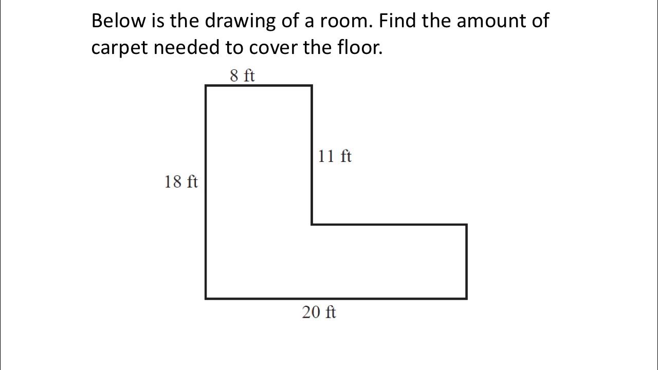 Finding the area of two composite rectangles area of a room youtube