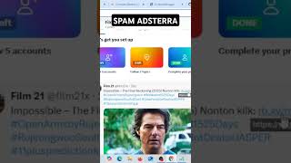Spam Adsterra dengan Twitter