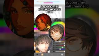 TUTORIAL!! How I render the face! #art #animeart #oc #anime #digitalart #artist #shorts #fyp