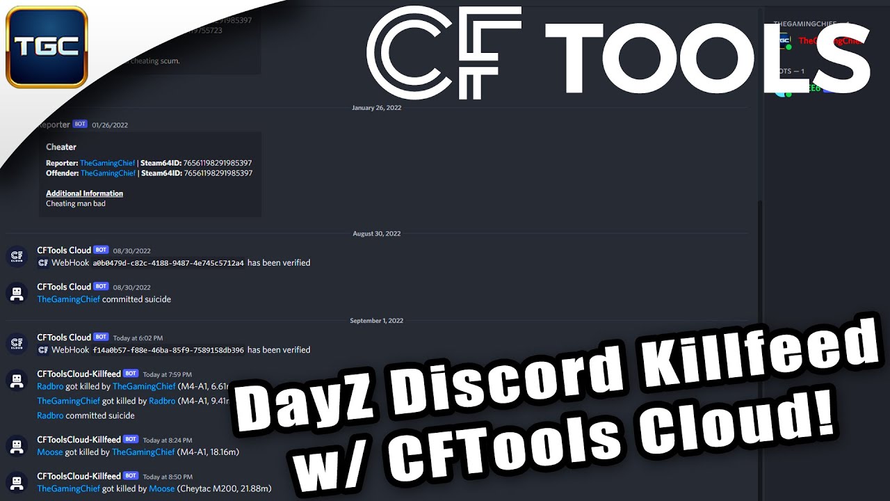 DayZ Discord Killfeed, Discord Killfeed, CFTools Cloud Discord Killfeed, Ki...